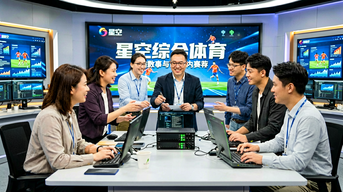 星空综合体育团队在演播室进行赛事内容制作与数据分析